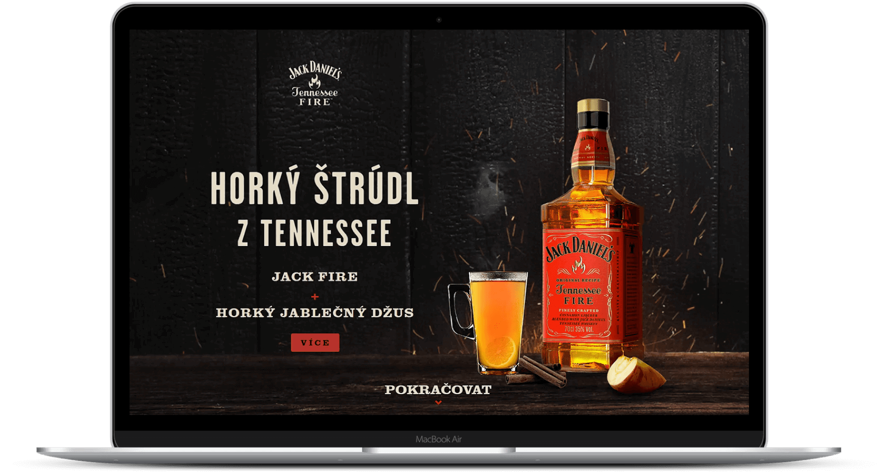 Landing page Fire Štrúdl